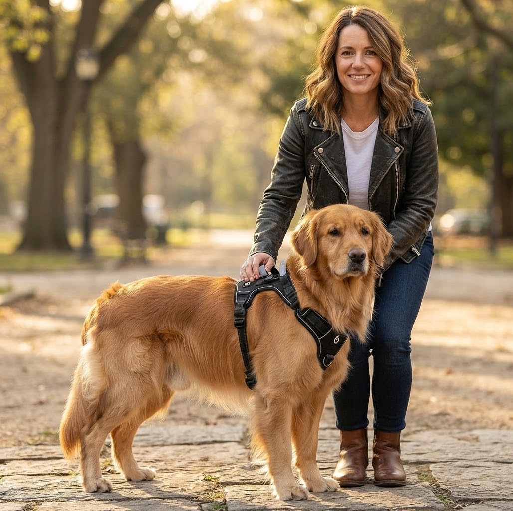 Harnais pour chien avec tracker GPS